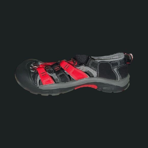 Big Kids' Keen Newport H2 Racing Red Gargoyle Black Size 4 - Picture 6 of 7